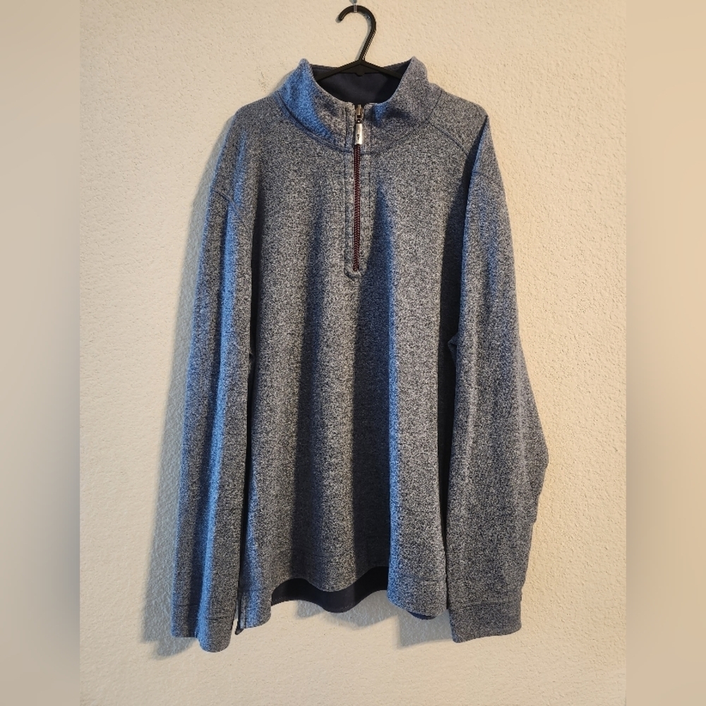 Tommy Bahama Reversible 1/3 zip pullover sweater size medium